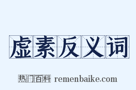 虚素反义词是什么意思的图片